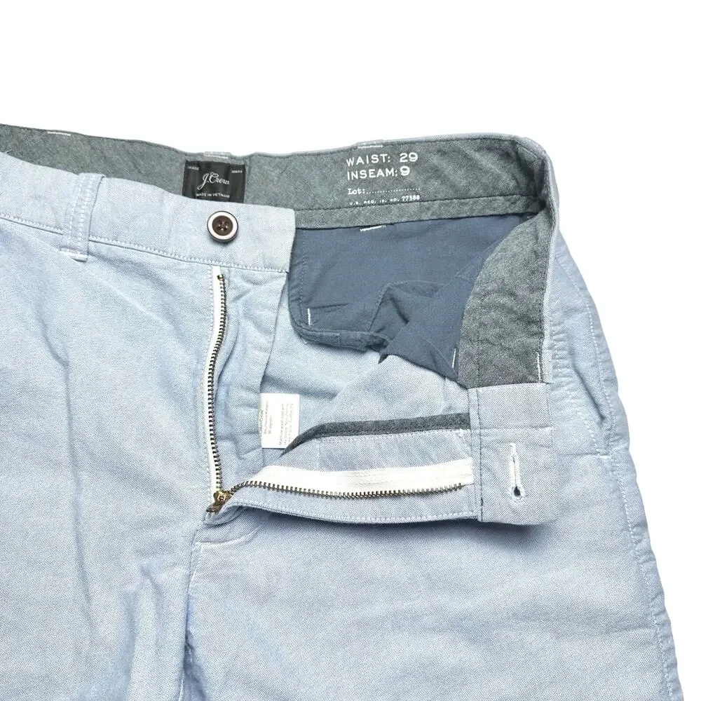 J. Crew | Men | Blue Classic Coastal Core 9 Inch Cotton Shorts | Size 28